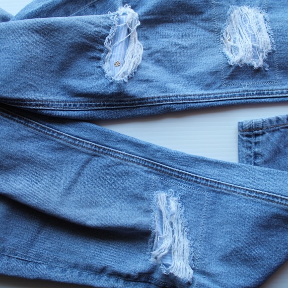 Derek Lam 10 Crossby Jeans Size 25 Distressed Ankle Length Light Wash - Picture 6 of 7